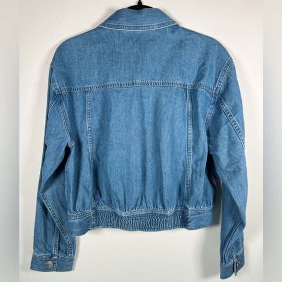 NWT MADEWELL Crop Jean Jacket in Dursett Wash with Pockets 100% Cotton‎ NJ735 XS - Picture 5 of 16